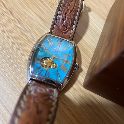 SAAD ターコイズ　自動巻き時計