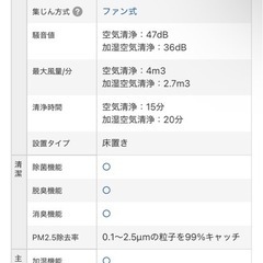 SHARP空気清浄機の画像