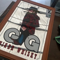 【ヴィンテージ品】激レア ニッカウイスキー パブミラー Nikka Whisky　Pub Mirror 鏡 壁掛け フレーム G&G レトロバー 看板 インテリア 酒 グッズの画像