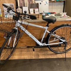 【前後タイヤ新品！】 LEDダイナモ　7段変速　700×28cシティクロス　ホワイトの画像