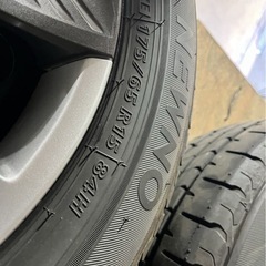 破格!2024年製造ブリヂストンニューノ175/65R15タイヤ、ホイールセット 6J フィット ホンダの画像