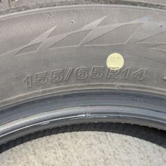 工賃込み　２０２２年ブリヂストン冬タイヤ　１５５／６５Ｒ１４　４本セットの画像