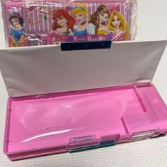筆箱 小学生女の可愛い子プリンセス柄‐両面 箱型 ペンケース 入学準備 鉛筆削りの画像