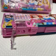 筆箱 小学生女の可愛い子プリンセス柄‐両面 箱型 ペンケース 入学準備 鉛筆削りの画像