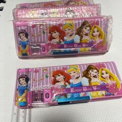 筆箱 小学生女の可愛い子プリンセス柄‐両面 箱型 ペンケース 入学準備 鉛筆削りの画像