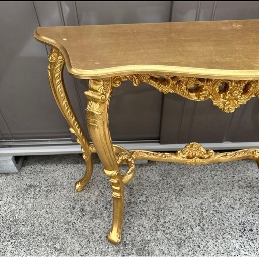 高級　イタリア コンソールテーブル ゴールド 金箔貼り