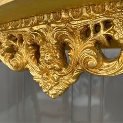 高級　イタリア コンソールテーブル ゴールド 金箔貼りの画像