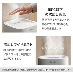 【新品】スチーム式加湿器　大容量4L 35畳対応の画像