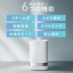 【新品】スチーム式加湿器　大容量4L 35畳対応の画像