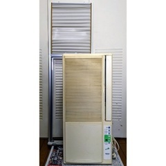 TECO 窓用ルームエアコン LK773ZNS 2003年製　＋　取り付け枠の画像