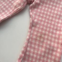 韓国子供服 aosta ジェリーパンツ ギンガムチェック ピンク　Lサイズ　モンベベ　保育園着の画像
