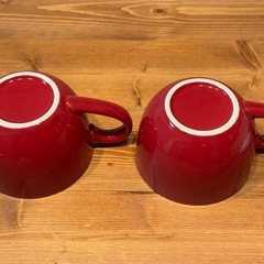 スープマグ　マグカップ　ハート　小皿の画像
