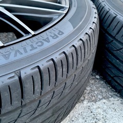17インチ タイヤ ホイール 4本セット 215/45R17 PCD114.3 5穴 7J +55 PRACTIVA ヨコハマタイヤ 日本製 の画像