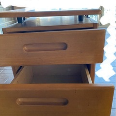 【昇降式ワゴン・チェスト】高さ調節可／キャスター付き収納の画像