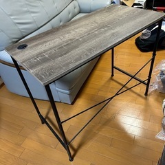 机　テーブル　ウッドの画像