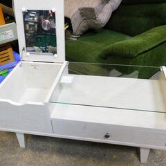 【JM905】NITORI ニトリ ドレッサーテーブル リズバレー SLM9040T 鏡付きテーブルの画像