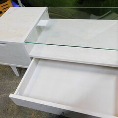 【JM905】NITORI ニトリ ドレッサーテーブル リズバレー SLM9040T 鏡付きテーブルの画像