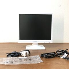 アイ・オー・データ 液晶ディスプレイ LCD-AD173SESW-A 17型スクエア PCモニター美品 I-O DATA ホワイト 新品DVI-D配線 ACコード付き2の画像