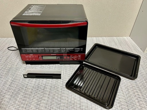 HITACHI ヘルシーシェフ 過熱水蒸気オーブンレンジ MRO-RS8 日立 レッド 動作品