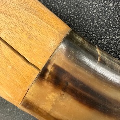 イ2512-012 水牛の角 置き物 ベージュ キズ汚れ有りの画像