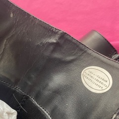 ロングブーツ サイドジッパー付き 無地 ブラック 22.5の画像