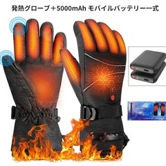 【新品】 電熱グローブ 電熱手ぶくろ ヒーター手ぶくろ 65℃最高温度 バイク用 グローブ usb給電 電気手ぶくろ メンズ レディース 防寒グローブ 冬用手ぶくろ 3段階温度調節 タッチパネル対応の画像