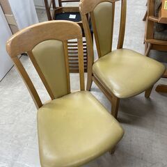 【ジャングルジャングル滋賀草津店】ジモティ来店特価‼ 4人用ダイニングセット ブラウン ※イスダメージあり J-251205の画像