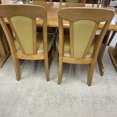 【ジャングルジャングル滋賀草津店】ジモティ来店特価‼ 4人用ダイニングセット ブラウン ※イスダメージあり J-251205の画像