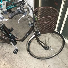 地域限定送料無料　パナソニック　ビビ　DX　8,9AH　子供乗せ　茶　パスウィズ　アシスタ　神戸市　電動自転車の画像