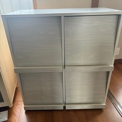 12月20日までディスプレイラック (4扉 オーク柄 WH)の画像