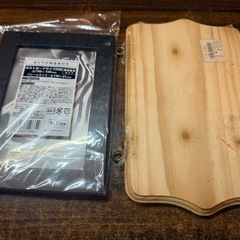 壁掛け木製サイン/額縁ポストカードサイズ