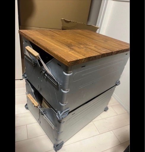 スノーピークシェルフコンテナ50(2つセット)＋天板