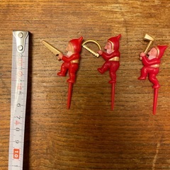  ケーキピック 森の小人 3人セット クリスマスオーナメント の画像