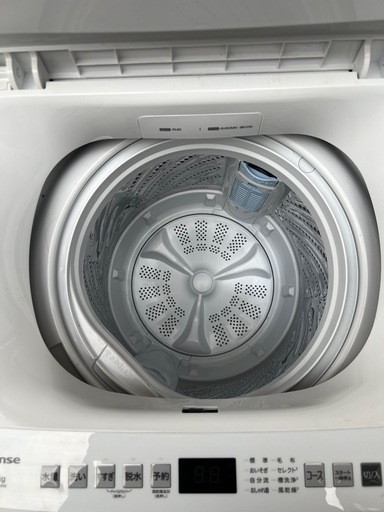 【決まりました】【美品】2025年Hisense 全自動洗濯機 5.5kg HW-55E4W ステンレス槽