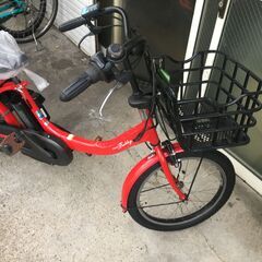 地域限定送料無料　ヤマハ　パスバビーアン　子供乗せ　12,3AH　三人乗り　赤　ビッケ　ギュットアニーズ　神戸市　電動自転車　の画像