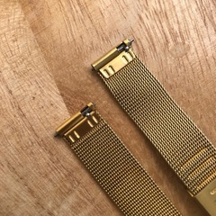 時計ベルト　ゴールド　14mm イージークイック　ステンレススチール　美品の画像