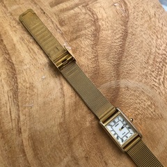 時計ベルト　ゴールド　14mm イージークイック　ステンレススチール　美品の画像