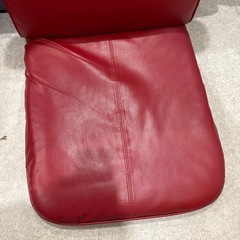 座椅子　レザー　レッドの画像