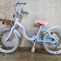 NO.57 子供自転車 ides ディズニー アナ雪 エルサ 18インチの画像