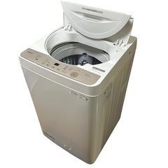 【2024年製・美品】 SHARP 全自動洗濯機 ES-GE6H-N 6.0kgの画像
