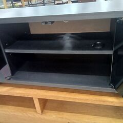 リユースのサカイ栃木店★ジモティ割あり★  TV台 ブラック W120×D39×H41.8 クリーニング済み TC11792の画像