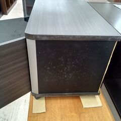 リユースのサカイ栃木店★ジモティ割あり★  TV台 ブラック W120×D39×H41.8 クリーニング済み TC11792の画像