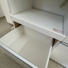 【ジャングルジャングル滋賀草津店】ジモティ来店特価‼ 食器棚 ニトリ ホワイト J-251208の画像