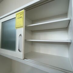 【ジャングルジャングル滋賀草津店】ジモティ来店特価‼ 食器棚 ニトリ ホワイト J-251208の画像