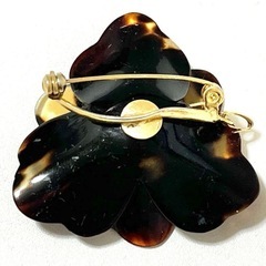 べっ甲　鼈甲　本鼈甲　ブローチ　花　ネックレス　トップ　ペンダント　トップの画像