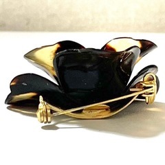 べっ甲　鼈甲　本鼈甲　ブローチ　花　ネックレス　トップ　ペンダント　トップの画像