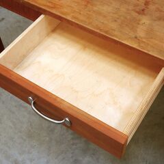 ≪zyt2617ジ≫ ACTUS/アクタス ワークデスク チェリー材 フランス製 HF COUNTRY 幅130cm 奥行75cm 作業台/作業机/ダイニングテーブル/ヴィンテージ/中古家具/リユースストレージ仙台 071128-07の画像