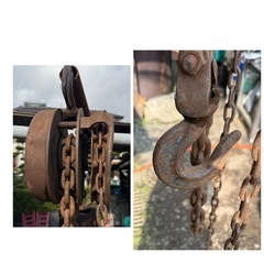 ELEPHANT エレファント　象印　1t チェーンブロック　手動　大工　荷揚げ　吊り具　の画像