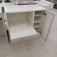 リユースのサカイ栃木店★ジモティ割あり★  レンジ台 ホワイト W90×D45×H90 クリーニング済み TC11794の画像