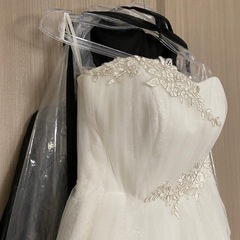 【完全オーダーメイド　30万】ウェディングドレス+オーバードレスの画像